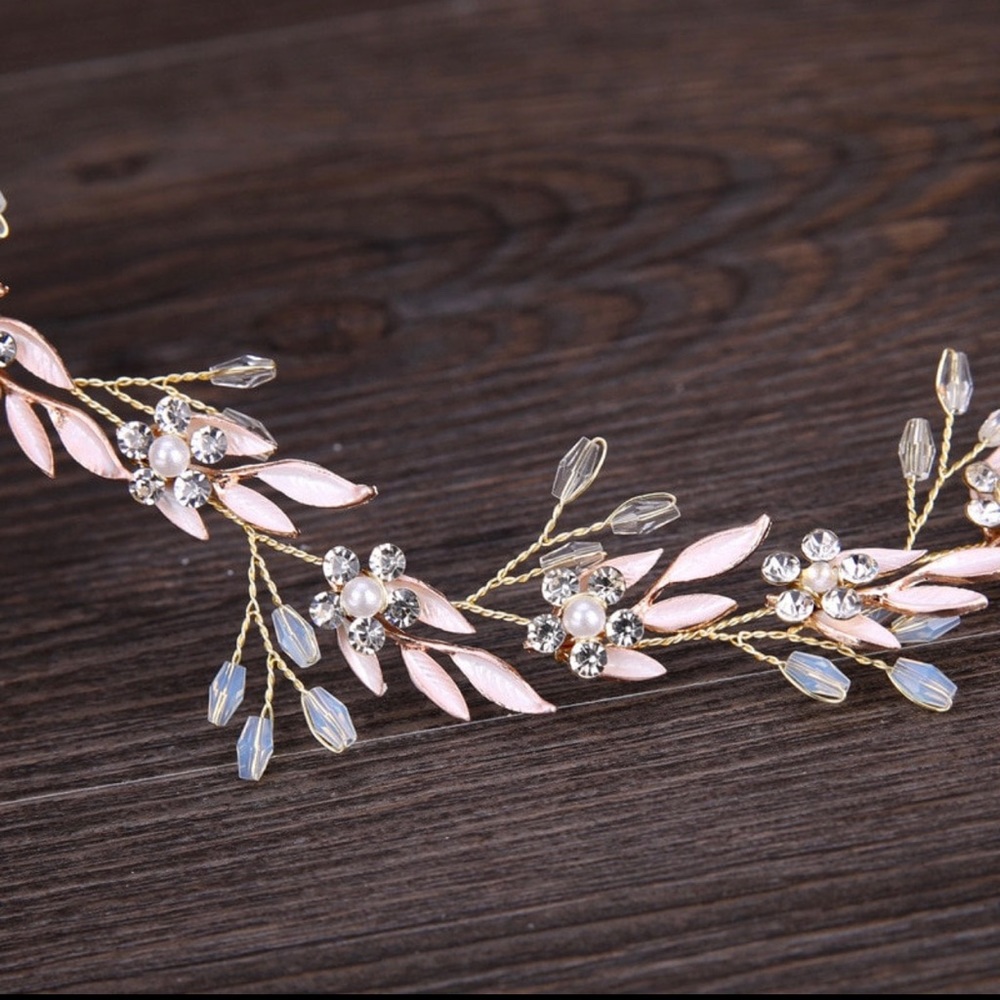 BHLDN Boho Rose Gold Bridal Hair Vine - NWOT - Picture 5 of 7